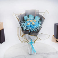 Thumbnail for Blue Roses and Rochers Bouquet