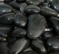 Thumbnail for High Polished Black Pebbles – 3–5cm (20KG Bag)