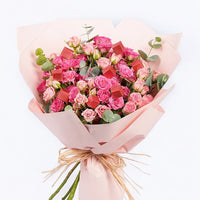 Thumbnail for Blushing Pink Spray Roses With Chocolates