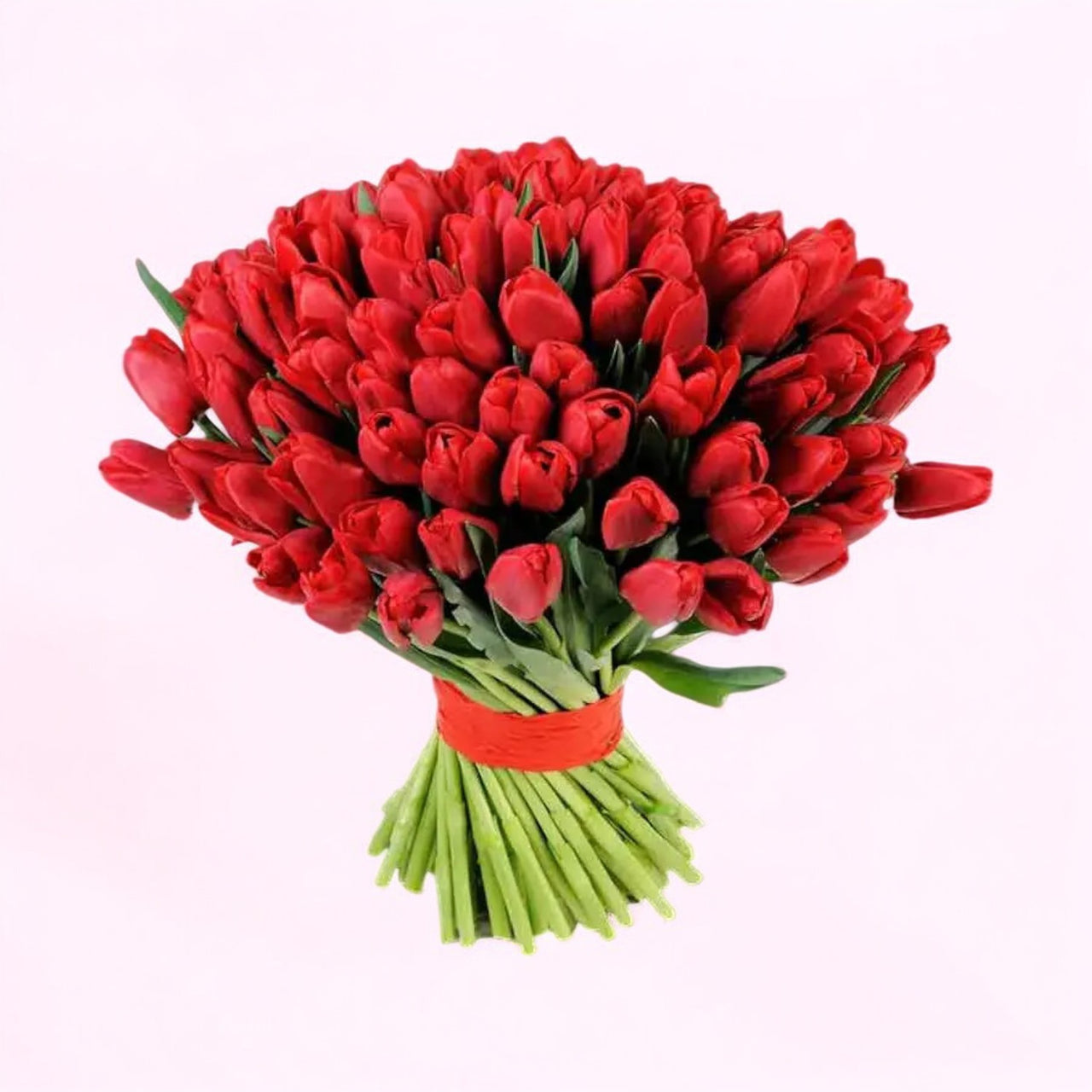 Love 101 Red Tulips Bouquet