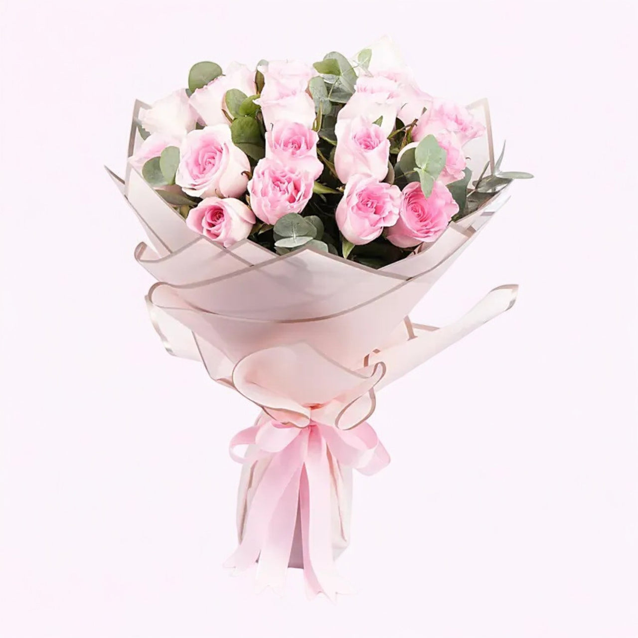 Passionate 20 Pink Roses Bouquet