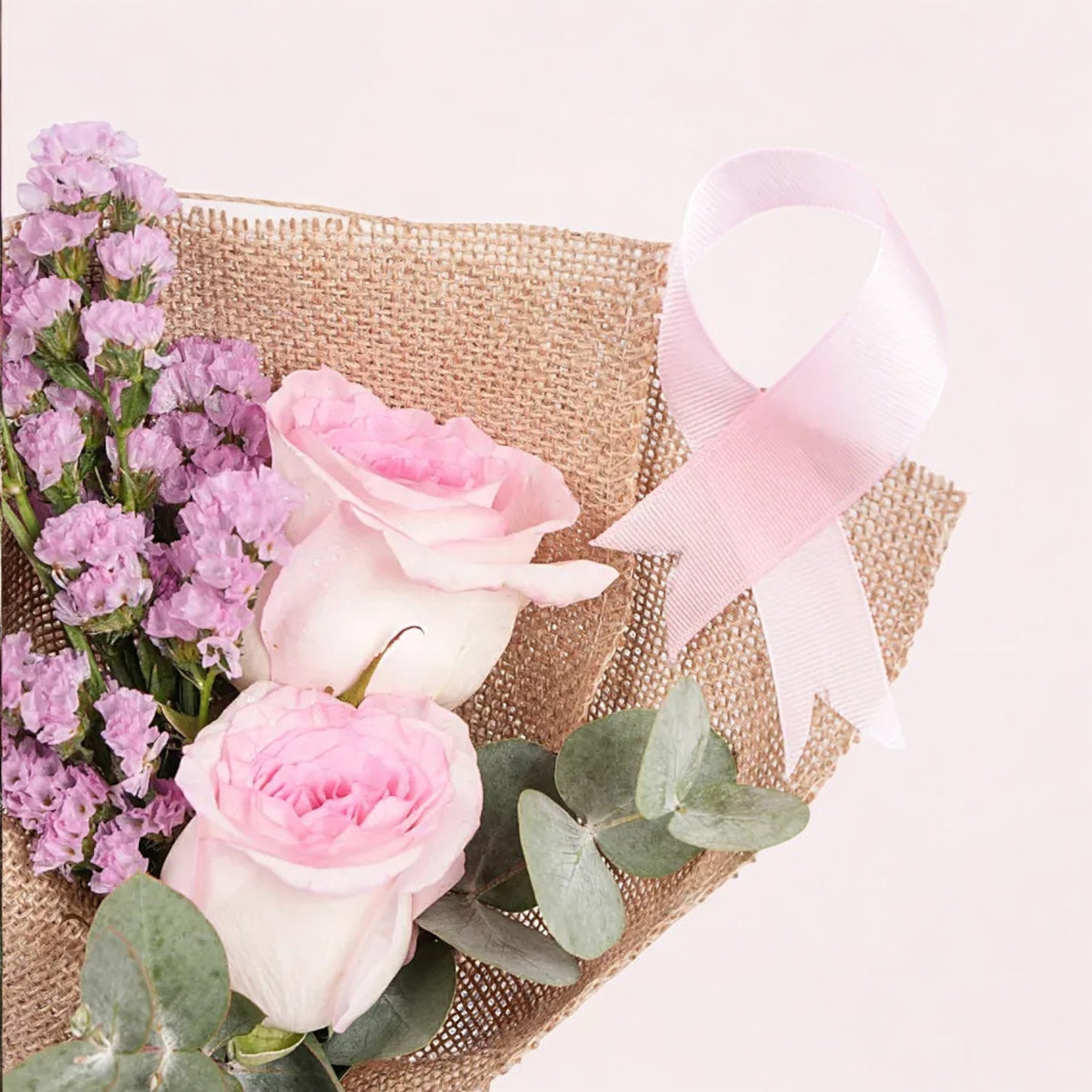Pink Ribbon Rose Bouquet