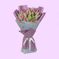 Thumbnail for Purple Beauty 21 Tulips Bouquet