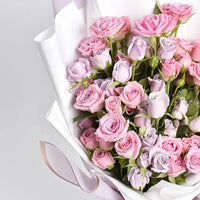 Thumbnail for Purple and Pink Spray Roses Bunch