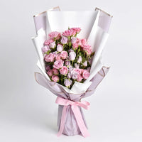 Thumbnail for Purple and Pink Spray Roses Bunch