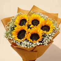 Thumbnail for Ravishing Sunflowers Beautifully Tied Bouquet