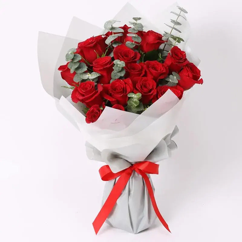 Red Beauty 21 Roses Bouquet