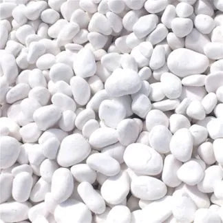 Snow White Decorative Pebbles – 20KG Bag